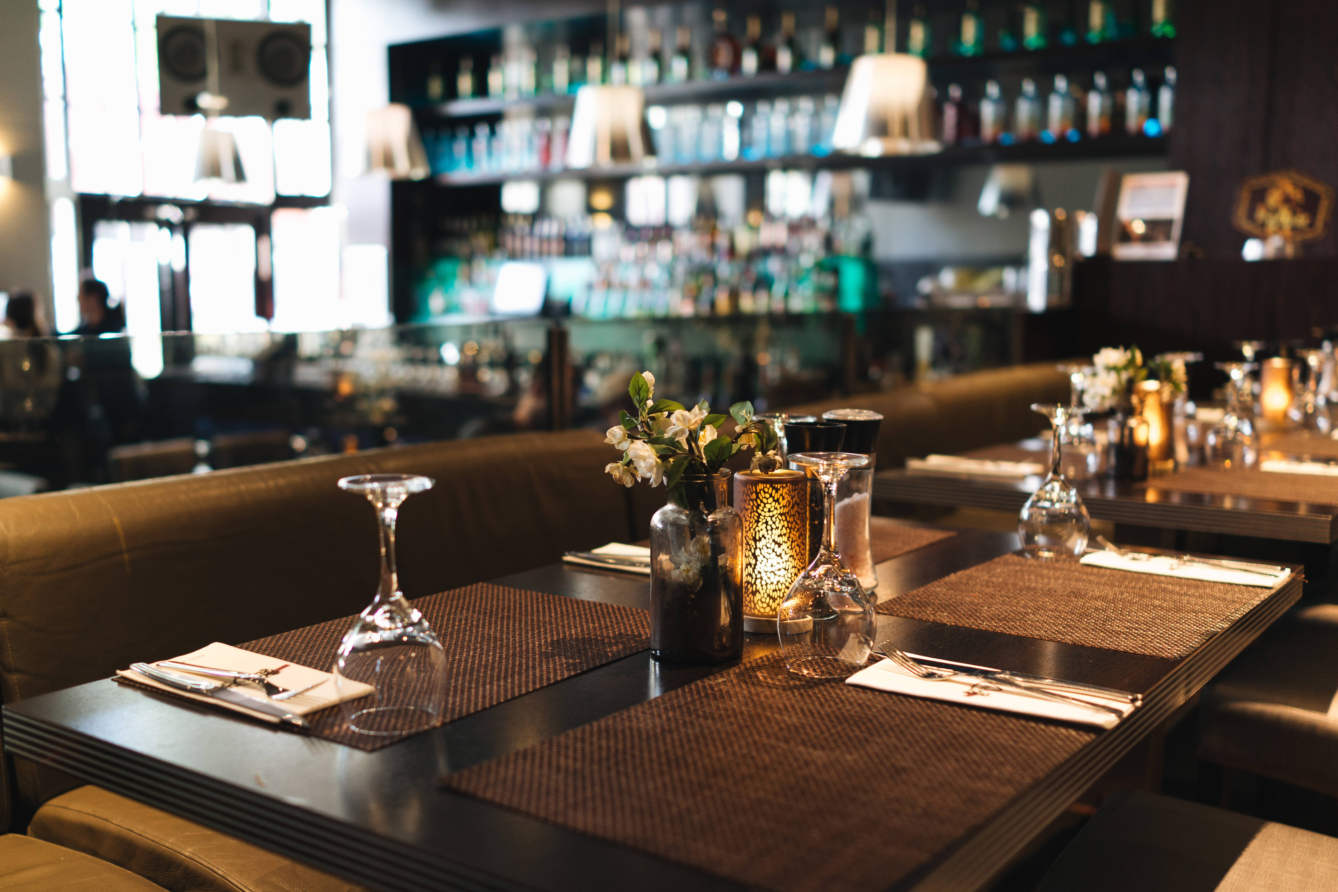 table at a restaurant
